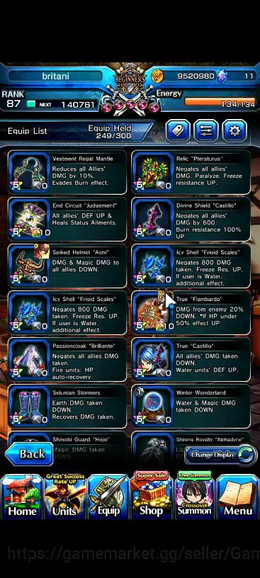 Grand Summoners Accounts Global|Rank 87|22 Ascend|[Inumuta,Emiya,Isliid,Chl image 16