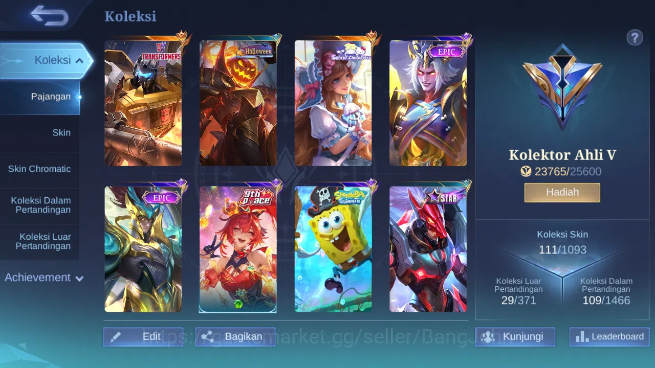 Mobile Legends: Bang Bang Accounts Hero 90 Skin 111 | Transformers Roger | Hallowen L image 6