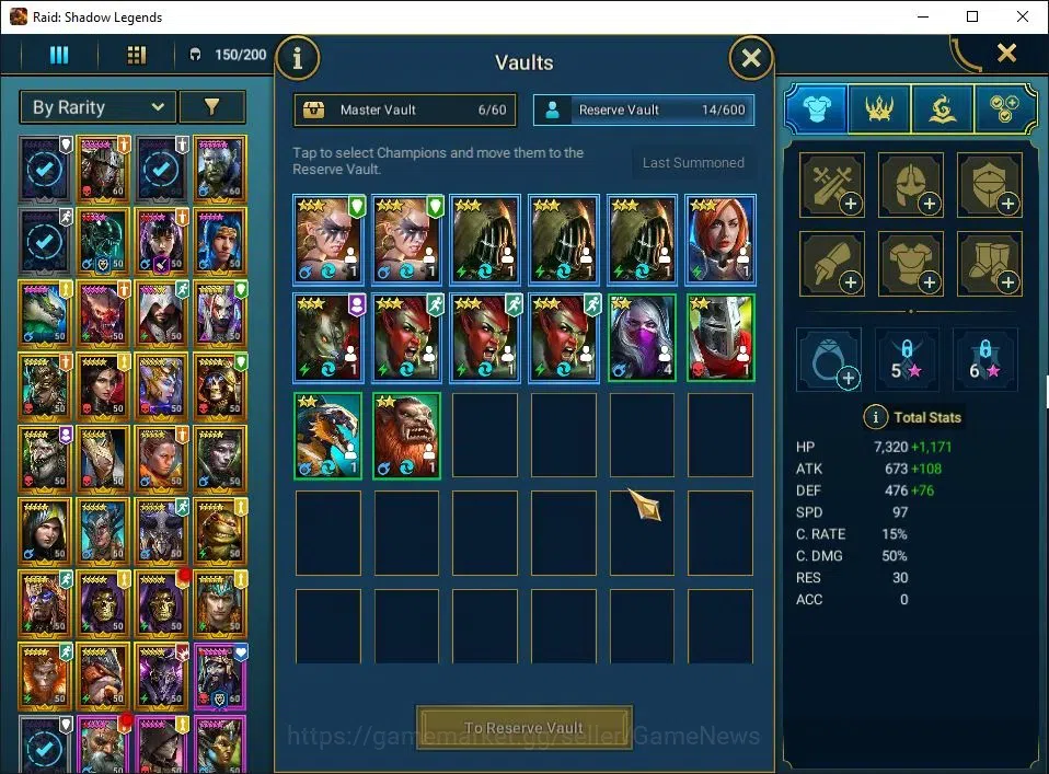 Raid: Shadow Legends Accounts Lv51 681K Power|31 Legend(Ninja,MaShalled,Prince K image 7