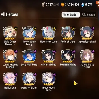 Epic Seven Accounts High-End GLOBAL UnVerif|NewEra|13 ML(SN Yulha,NM Luna,Ruele,AB Vildred,etc)+AUBE,UP Politis,etc|54K