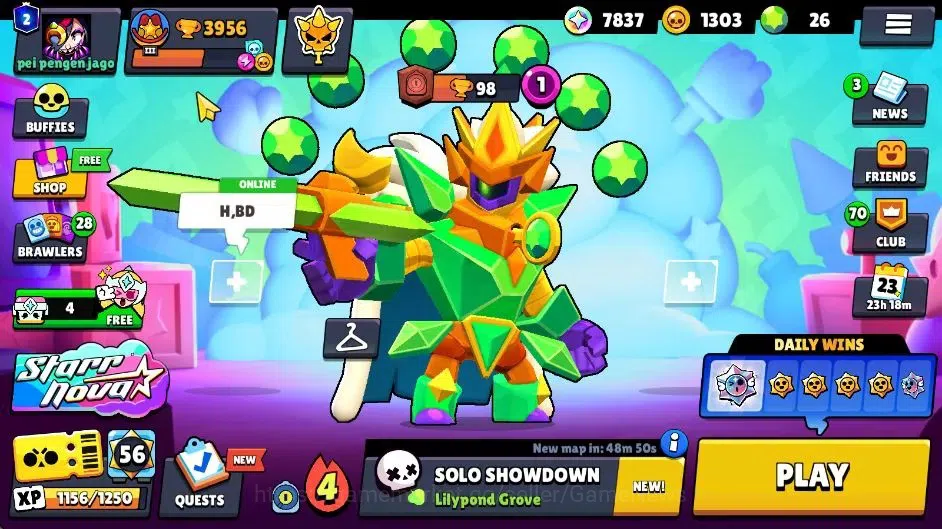 Brawl Stars Accounts 3956 Trophy|34 Brawlers 3 Max Lvl|3 Full Buffies ( image 3
