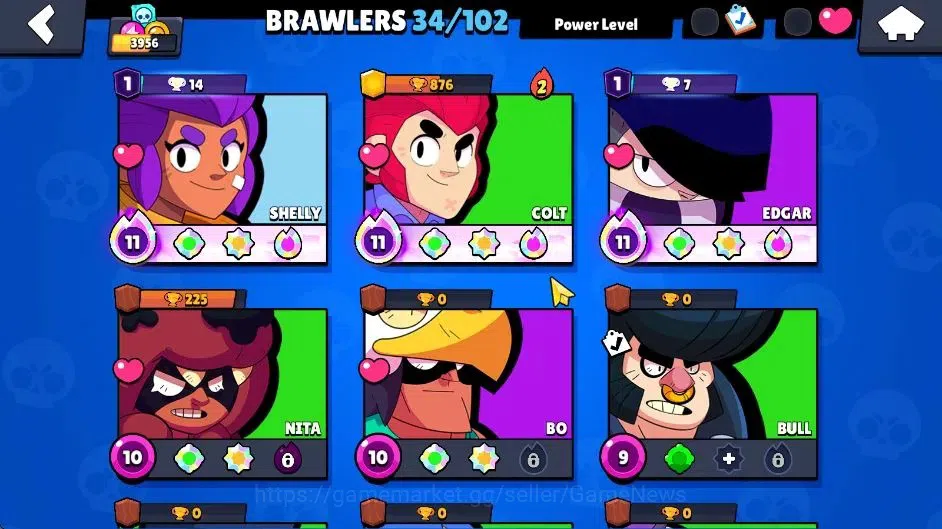 Brawl Stars Accounts 3956 Trophy|34 Brawlers 3 Max Lvl|3 Full Buffies ( image 5