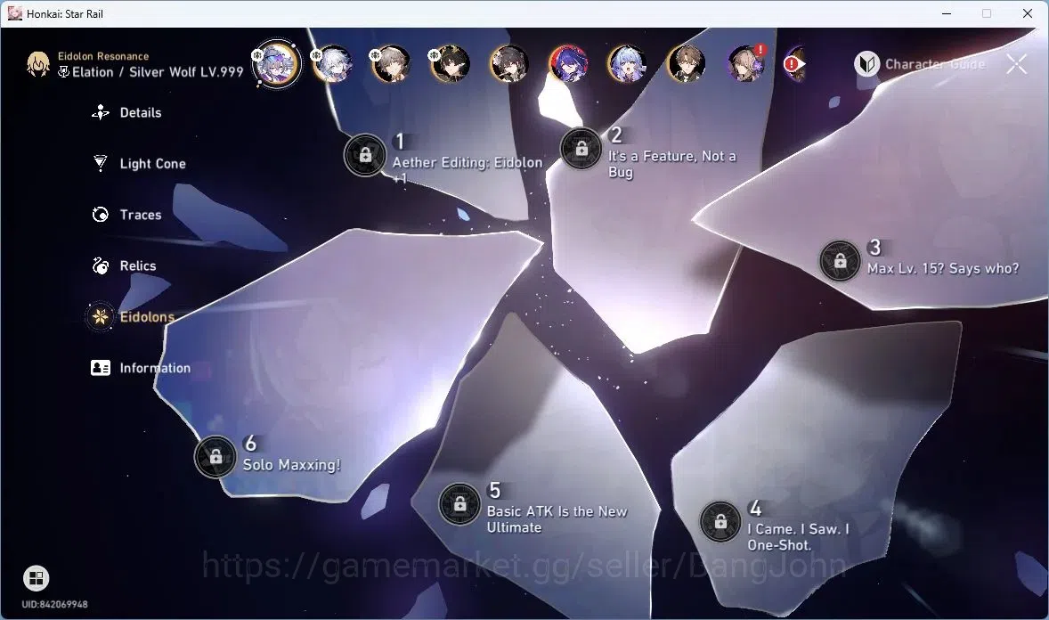 Honkai Star Rail Accounts ASIA | TL 53 | 8 LIMIT | SILVER WOLF | YAO GUANG | image 16
