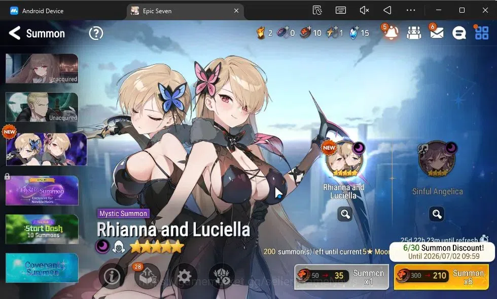 Epic Seven Accounts GLOBAL Unverif|New Era|2 ML(Rhianna and Luciella,S image 15