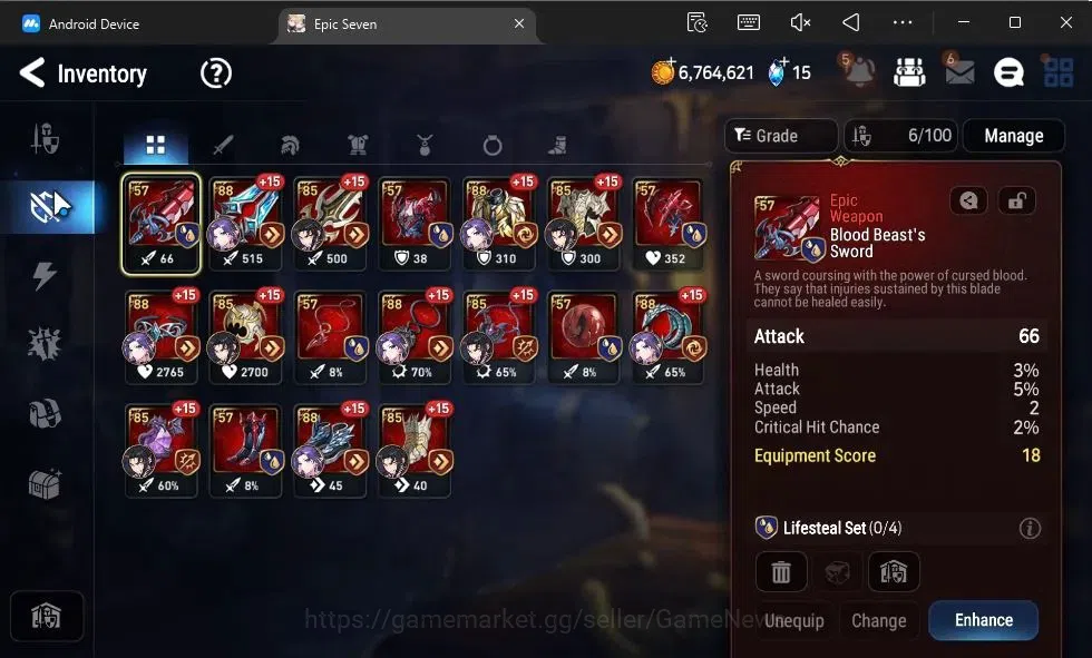 Epic Seven Accounts GLOBAL Unverif|New Era|2 ML(Rhianna and Luciella,S image 9