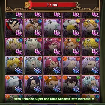 The Seven Deadly Sins: Grand Cross Accounts Endgame GLOBAL|3,3M CC|2 LR,15 UR|L Meli,Elizabeth,N