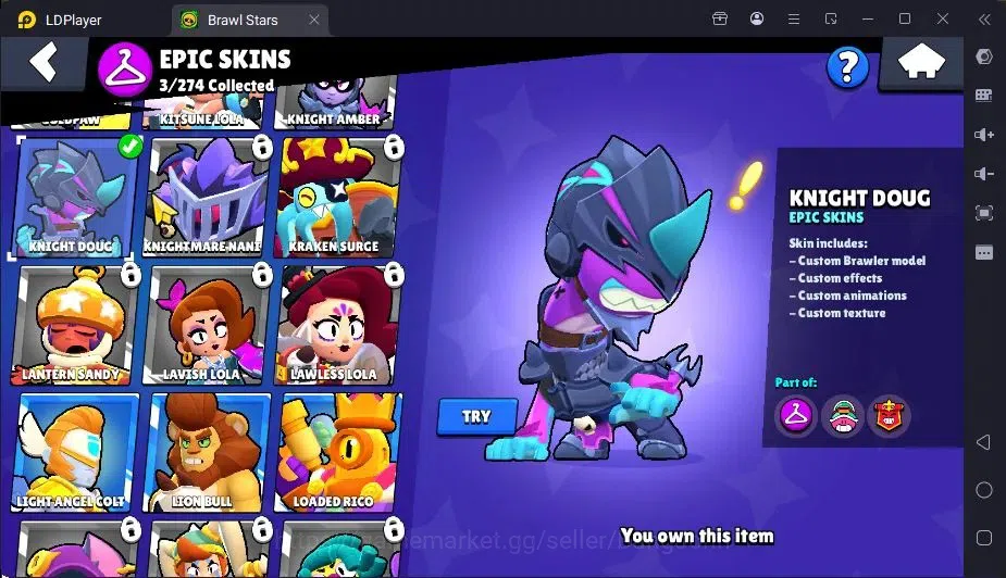 Brawl Stars Accounts Global | 2705 Thropy|29 Brawler|1 Max Hypercharge|2 Mythic,3 Epic Skin|5376 Bling|73 Gems | ProtectOff 13