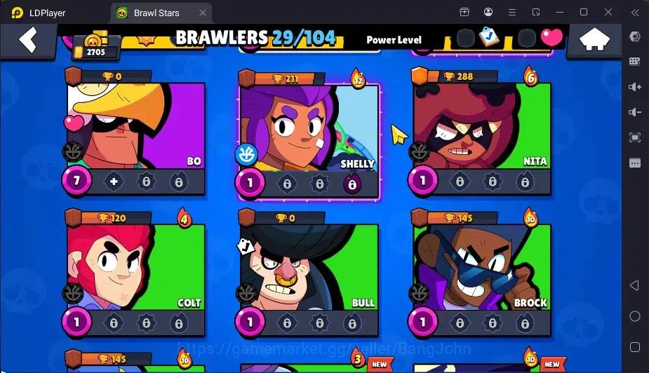 Brawl Stars Accounts Global | 2705 Thropy|29 Brawler|1 Max Hypercharge|2 Mythic,3 Epic Skin|5376 Bling|73 Gems | ProtectOff 6