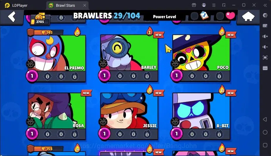 Brawl Stars Accounts Global | 2705 Thropy|29 Brawler|1 Max Hypercharge|2 Mythic,3 Epic Skin|5376 Bling|73 Gems | ProtectOff 7