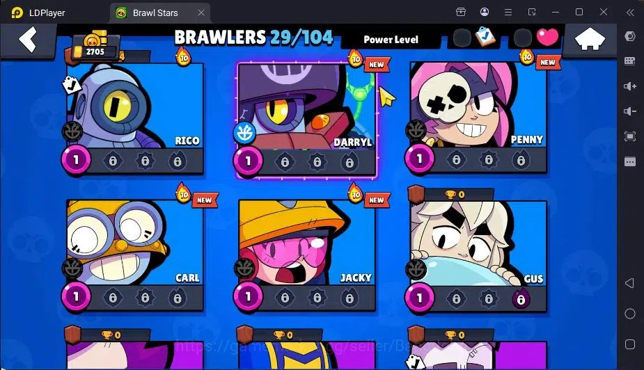 Brawl Stars Accounts Global | 2705 Thropy|29 Brawler|1 Max Hypercharge|2 Mythic,3 Epic Skin|5376 Bling|73 Gems | ProtectOff 8