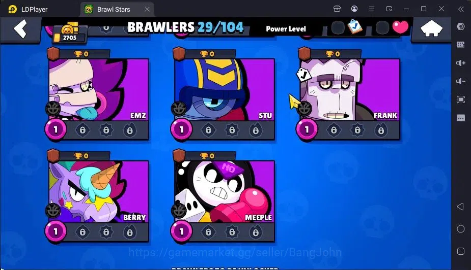 Brawl Stars Accounts Global | 2705 Thropy|29 Brawler|1 Max Hypercharge|2 Mythic,3 Epic Skin|5376 Bling|73 Gems | ProtectOff 9