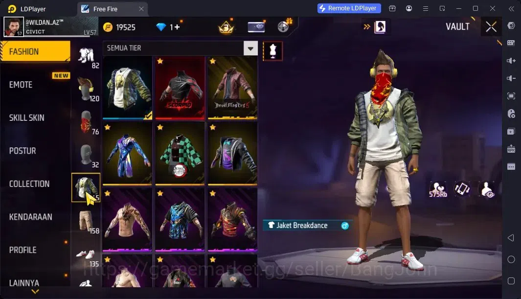 Free Fire Accounts Indonesia | Evo MP5 Lv5| M1887 Terrano Burst Lv7|  image 6