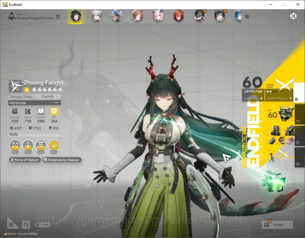 Arknights: Endfield Accounts NA/EU|Lv 51|5 SSR (2 Limited) + 6 (*6 Weapon)|Mi Fu+Sign,Zhuang Fangyi P1+Sign P1|Ardelia 4