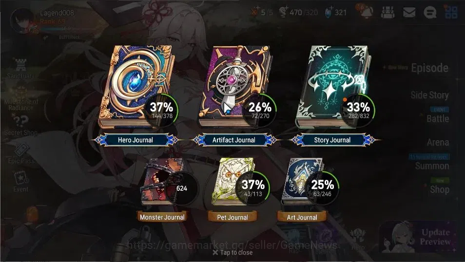 Epic Seven Accounts GLOBAL UNVERIF|New Era|15 ML(LOTScales,BArunka,NM  image 3