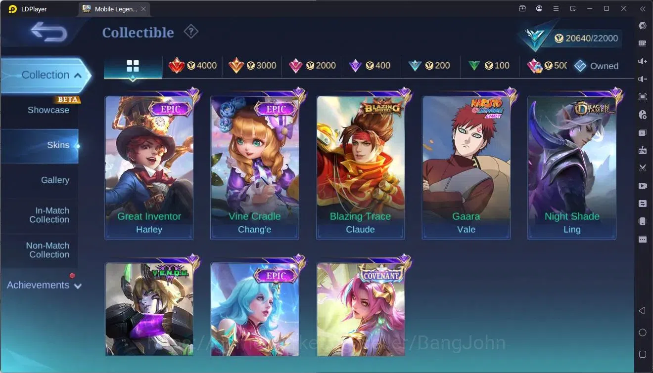 Mobile Legends: Bang Bang Accounts GLOBAL Hero 66 Skin 98|Luckybox karrie|Convenant B image 2