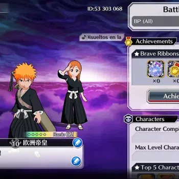 Bleach: Brave Souls Accounts High-End Global | 33M BP + 15k Orb|Main Story Part 22|Ichigo, Orihime| KlabID|Check SS BBS714Z