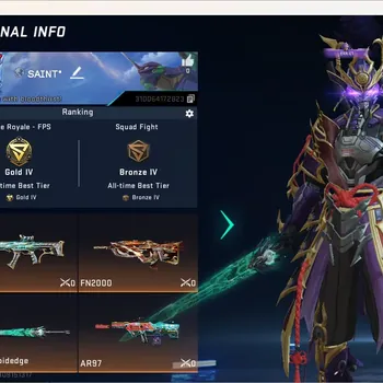 Blood Strike Accounts High-End ASIA|Ultra Melee:Sword-Voidedge|Eternal Gun:MP7-Tidesong|1 Collab Gun [EVA]|4 Ultra Gun|5