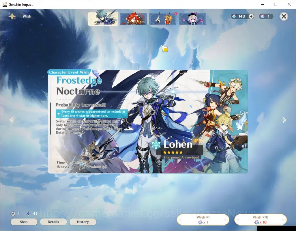 Genshin Impact Accounts ASIA|AR 57|PremTeam Arlecchino|10 Limited +5 (*5We image 11