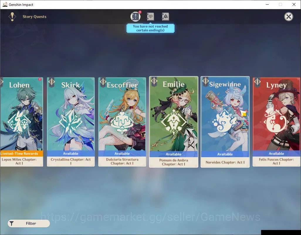 Genshin Impact Accounts ASIA|AR 57|PremTeam Arlecchino|10 Limited +5 (*5We image 19