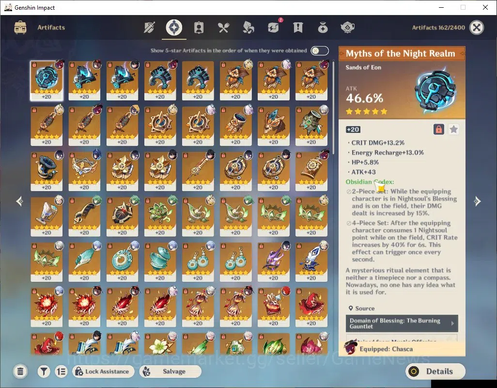 Genshin Impact Accounts ASIA|AR 57|PremTeam Arlecchino|10 Limited +5 (*5We image 6