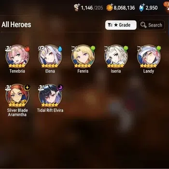 Epic Seven Accounts Starter Global|Unverif|New ERA Starter 2 ML (T.R. Elvira, SB Aramintha)|Theater+PoH+Bless ON|Many
