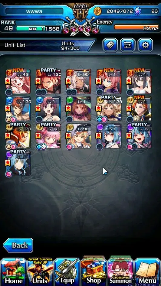 Grand Summoners Accounts Global|Rank 49|16 Ascend|EShirouTW,DL RimuruTW,S L image 4