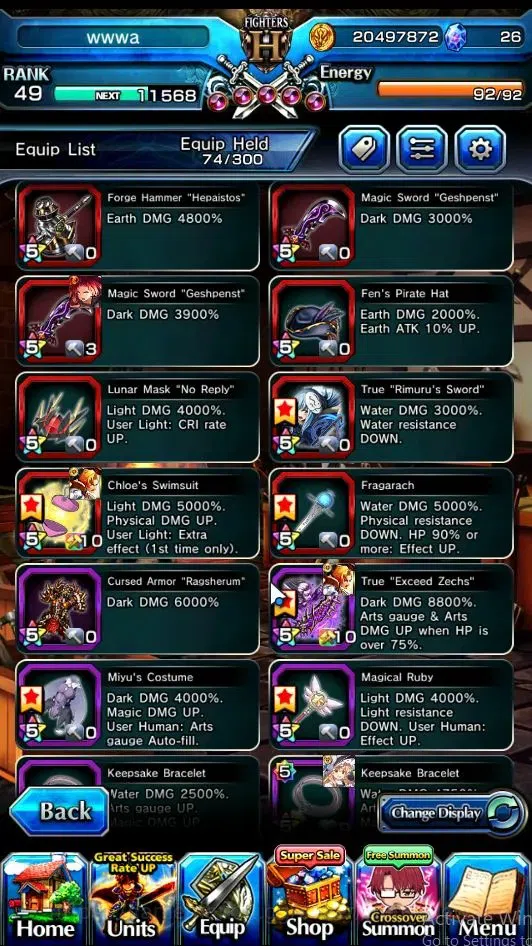 Grand Summoners Accounts Global|Rank 49|16 Ascend|EShirouTW,DL RimuruTW,S L image 5
