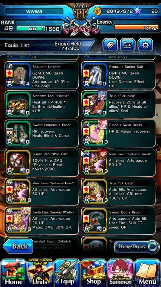 Grand Summoners Accounts Global|Rank 49|16 Ascend|EShirouTW,DL RimuruTW,S L image 7