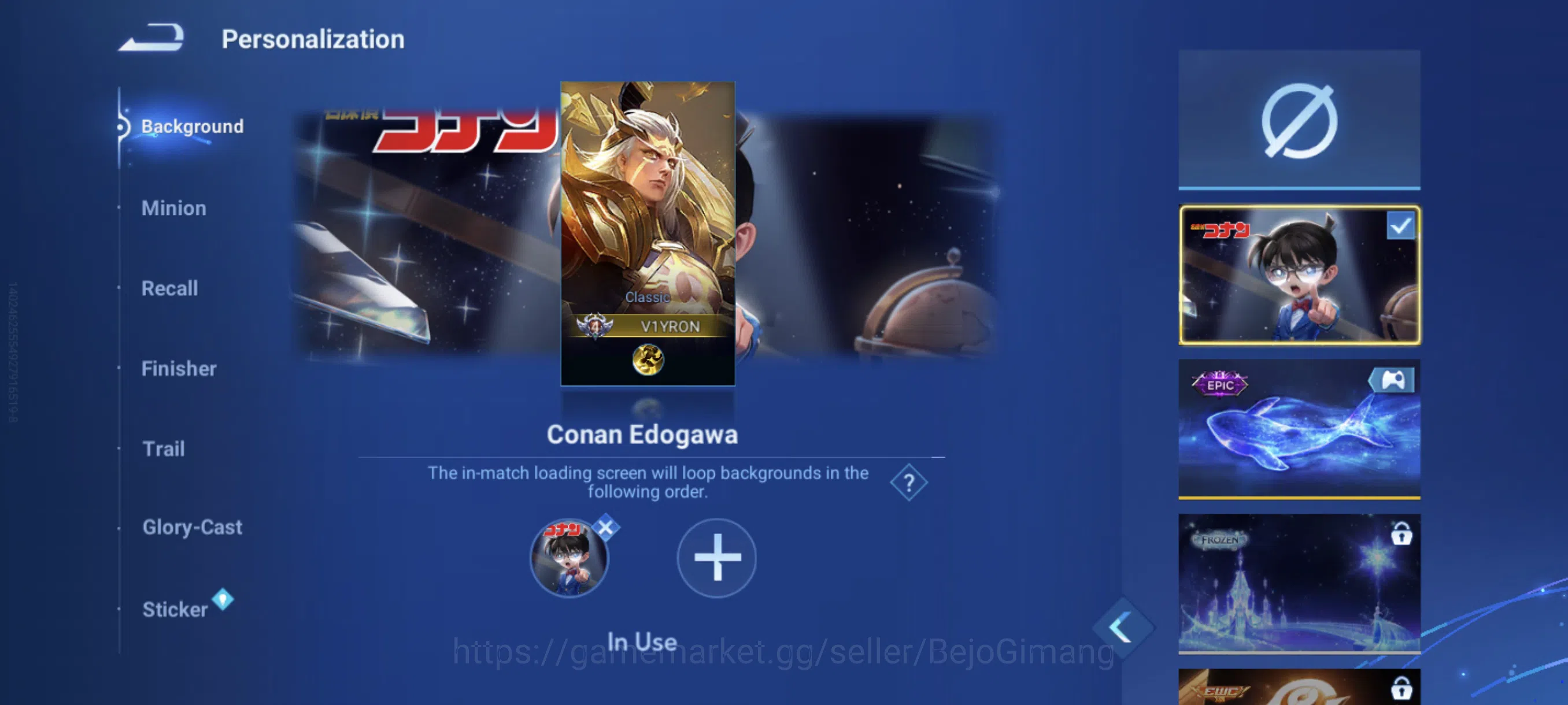 Honor of Kings Accounts Rare Skin Global Hero 113 Skin 234: KIC Luna, 6 Legend (Angela, Dian Wei, Lady Sun, Lam, Musashi 1