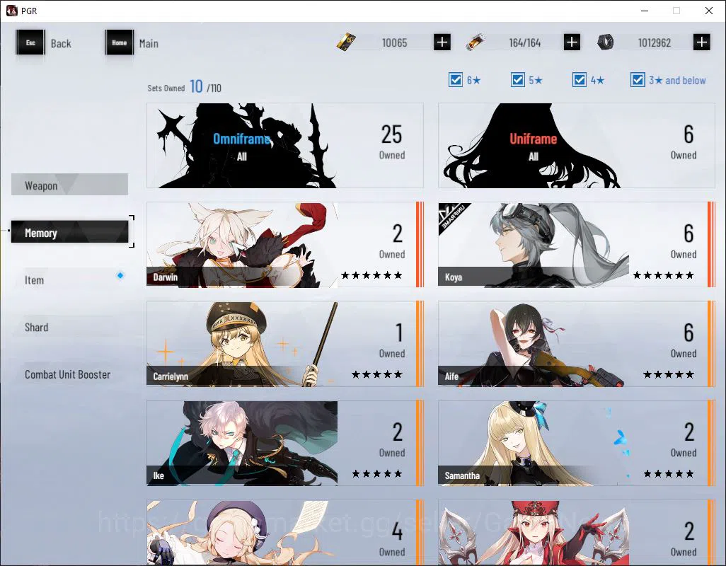 Punishing: Gray Raven Accounts NA | Lv 62 | Ready Gacha | 10K BC+3,7K YC+9K BlueC image 4