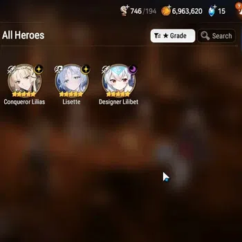 Epic Seven Accounts Limited Hero GLOBAL UnVerif|New Era|3 ML(Lisete,C.Lilias,Designer Lilibet)+Ruiza,Cecilia,Etc|Poh ON|Abys