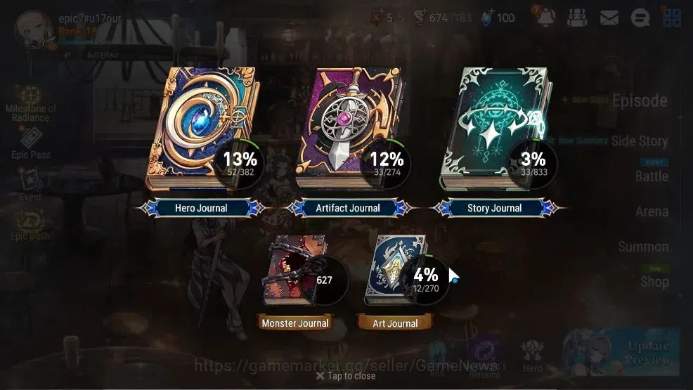 Epic Seven Accounts GLOBAL UnVerif|New Era|2 ML(Rhiana&Lucie,NC Landy) image 3