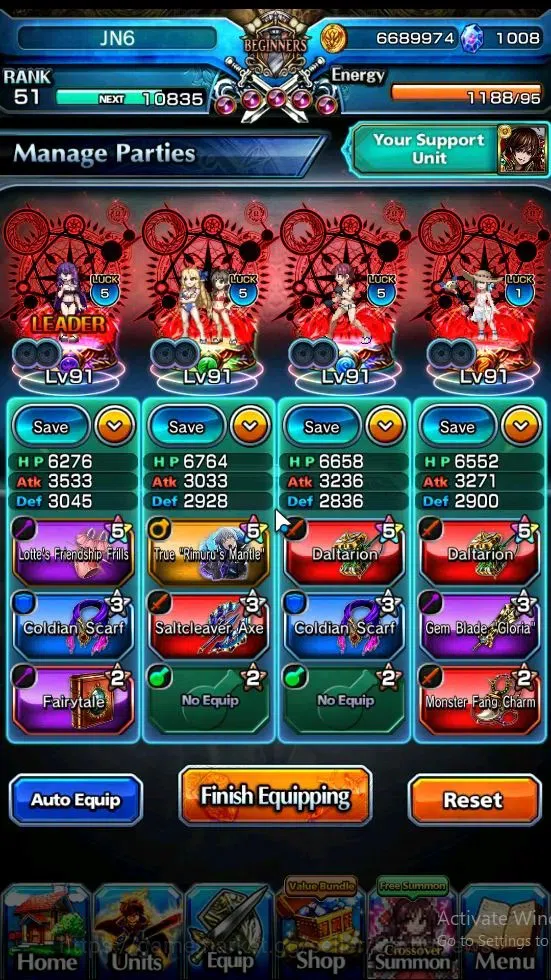 Grand Summoners Accounts Global|Rank 51|9 Ascend|[WH Fen,S Miyu,S Sakura,S  image 2