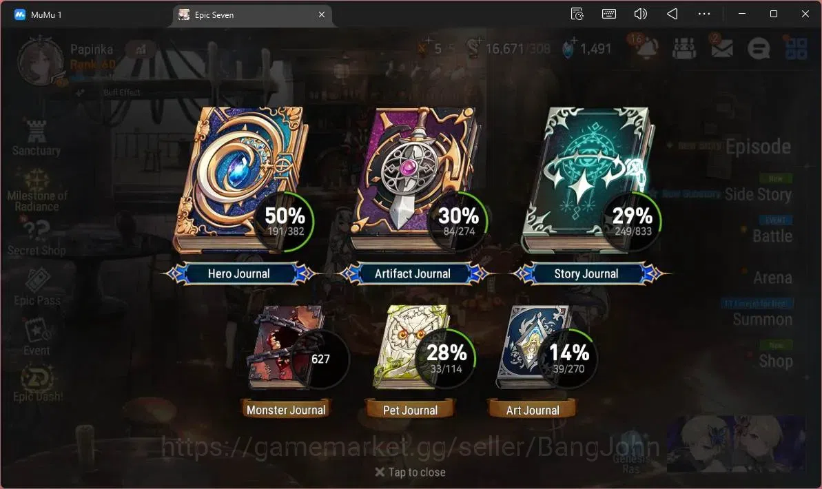 Epic Seven Accounts Global | 13 ML (B Arunka,LOT Scales,SN Yulha,RO Li image 3