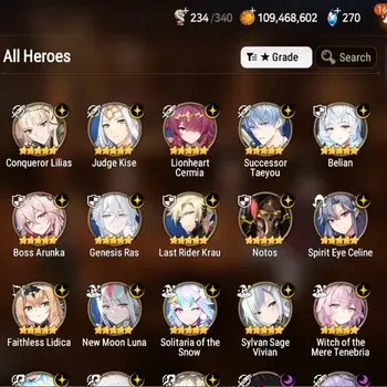 Epic Seven Accounts High-End Global|Verif|RTA Ready|38ML(RnL,Notos,S.Taeyou,Straze,Zio,LotS,LCB,Etc.)|MoR+Bless ON|RnL Speed