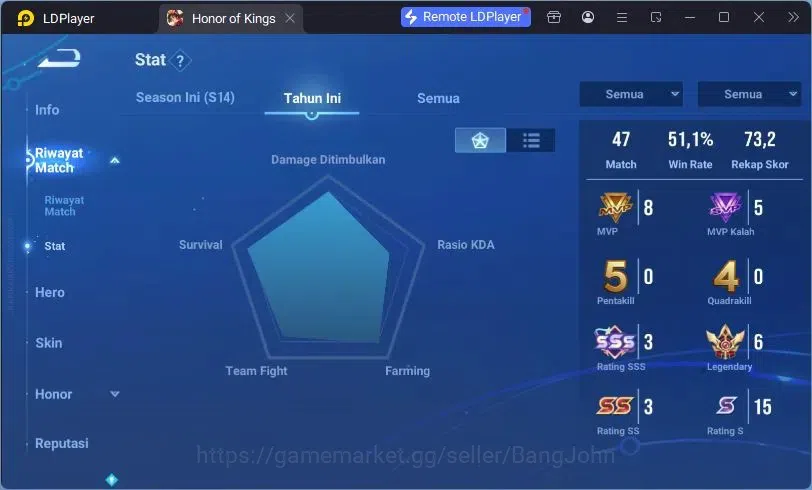 Honor of Kings Accounts Global Hero111 Skin95 |LNY2024 DaQiao|SaintSaya Dh image 3