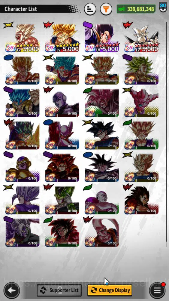 Dragon Ball Legends Accounts 339,6M Total Power|LV 161|4 UL+ 23LL |SS Goku,SS G image 3
