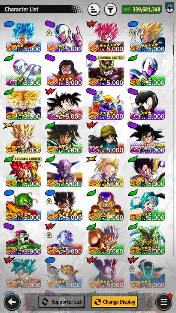 Dragon Ball Legends Accounts 339,6M Total Power|LV 161|4 UL+ 23LL |SS Goku,SS G image 7