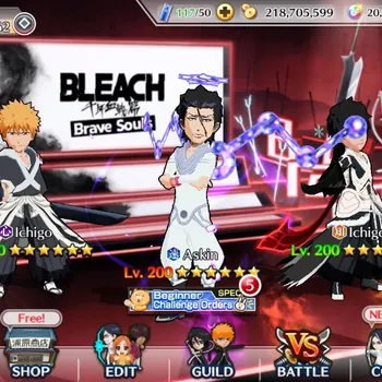 Bleach: Brave Souls Accounts Starter Global | 20K Orb + 218M Coins |96K BP Fresh Story| Ichigo , Askin ,Urahara
