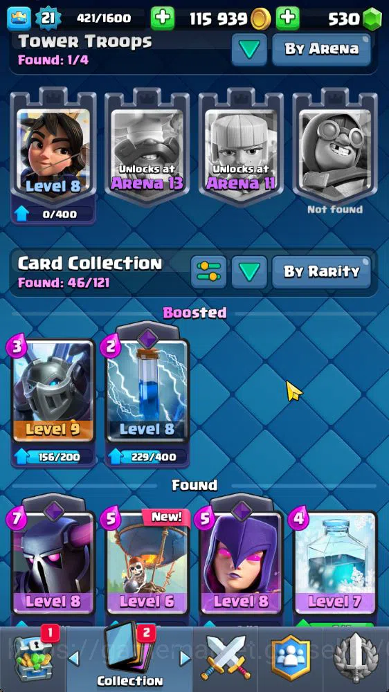 Clash Royale Accounts Lv 21|Trophy 2511|KTL 8|Limited Skin|Card 46| 2 EV image 11