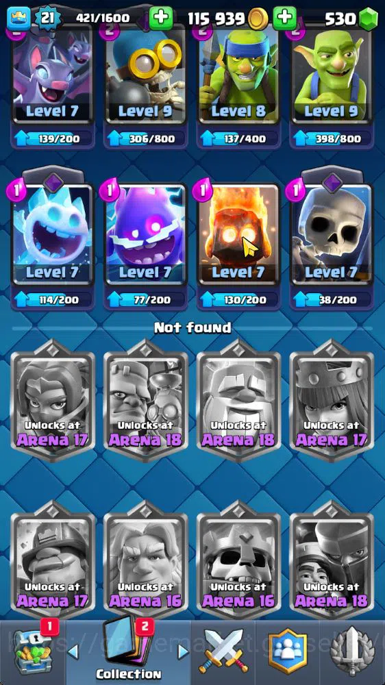 Clash Royale Accounts Lv 21|Trophy 2511|KTL 8|Limited Skin|Card 46| 2 EV image 14