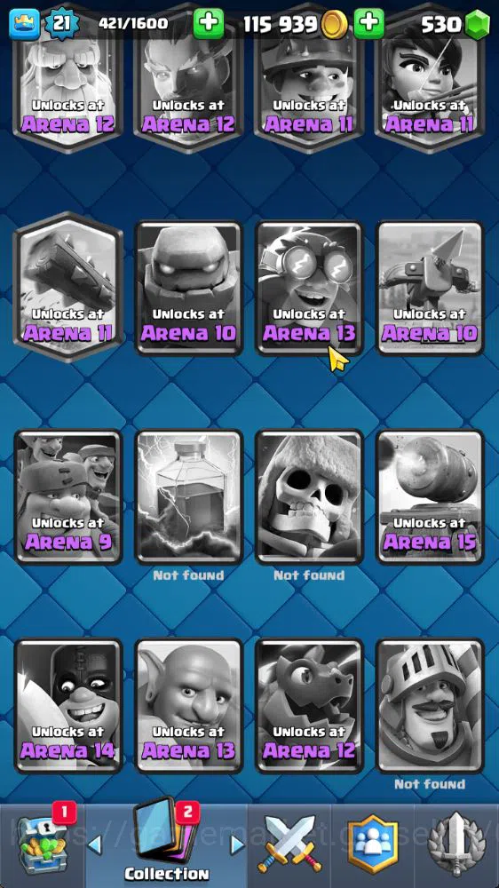 Clash Royale Accounts Lv 21|Trophy 2511|KTL 8|Limited Skin|Card 46| 2 EV image 16
