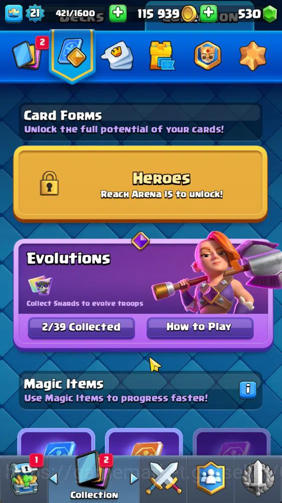 Clash Royale Accounts Lv 21|Trophy 2511|KTL 8|Limited Skin|Card 46| 2 EV image 5