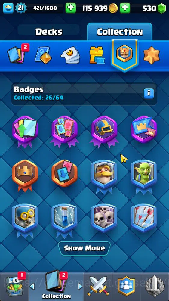 Clash Royale Accounts Lv 21|Trophy 2511|KTL 8|Limited Skin|Card 46| 2 EV image 9