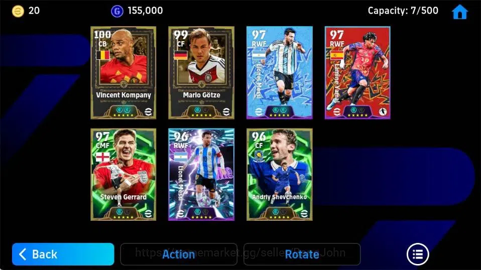 eFootball Accounts Legends & Iconic Players Mobile|PW 3085|Vincent Kompany Epic,Mario Gotze Epic,Steven Gerrard 3