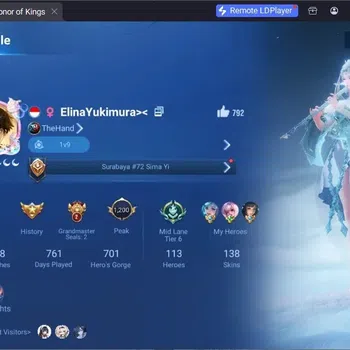 Honor of Kings Accounts Rare Skin Global|113H 138S|KIC Luna|1 Legend|1 Bleach|1 LNY|1 LOM|Any Epic Skins|TakeMail Check SS