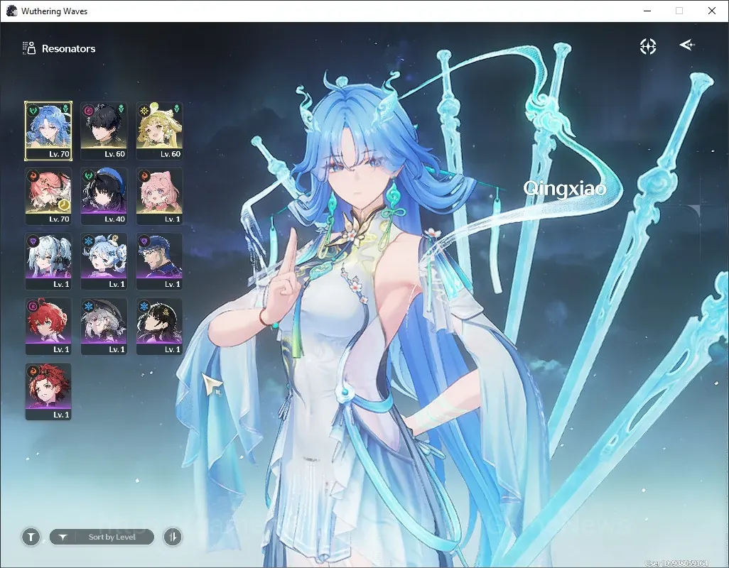 Wuthering Waves Accounts Starter SEA |UL 42|1 Limited|(Qingxiao + Signature) & 2 Standard Verina R1,Encore R1|DB Lvl 7|Male 1