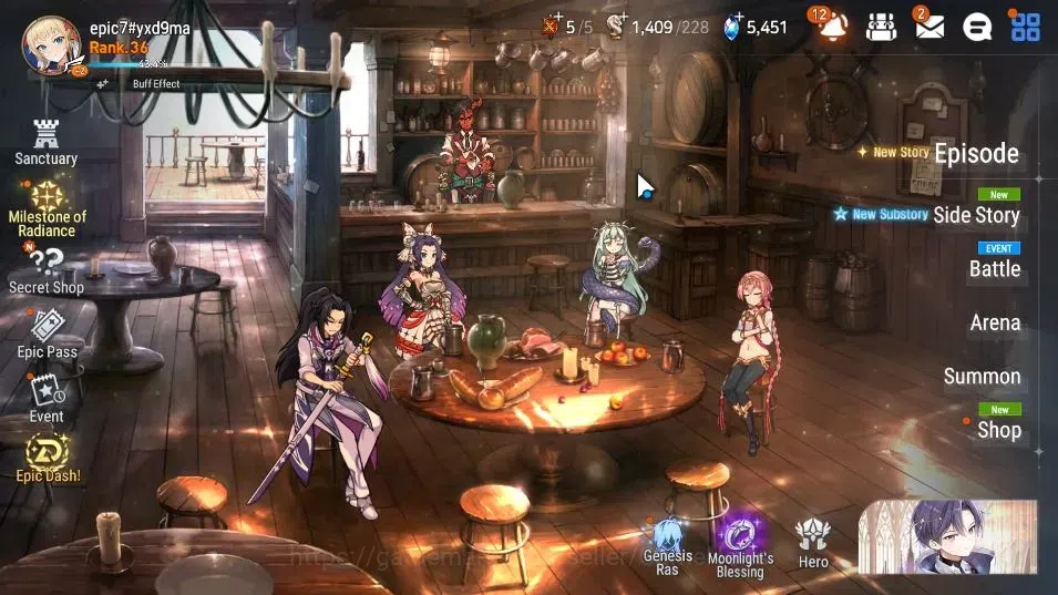 Epic Seven Accounts Starter GLOBAL Unverif|NewEra|3 ML(SE Celine,Rem Violet,DD Ray)+Fumyr,Estelle,Ivana|PoH ON|5,4K 1