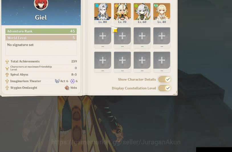 Genshin Impact Accounts ASIA |AR 45 |3 Limited+3(*5Weapon) |Neuvil+Sing,Xi image 2