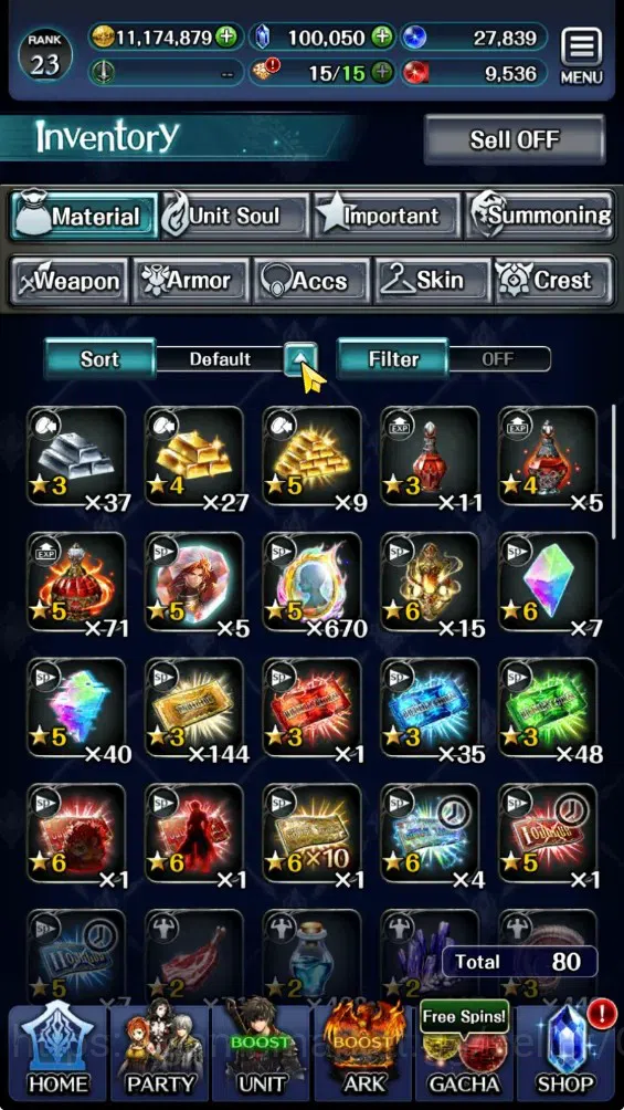 Last Cloudia Accounts Endgame GLOBAL|Rank 23|100K Cryst|Top Tier Unit (OK Ark,FG Vargas,Lonardo,Telestio,G Lilaha,SM Sera,A 19